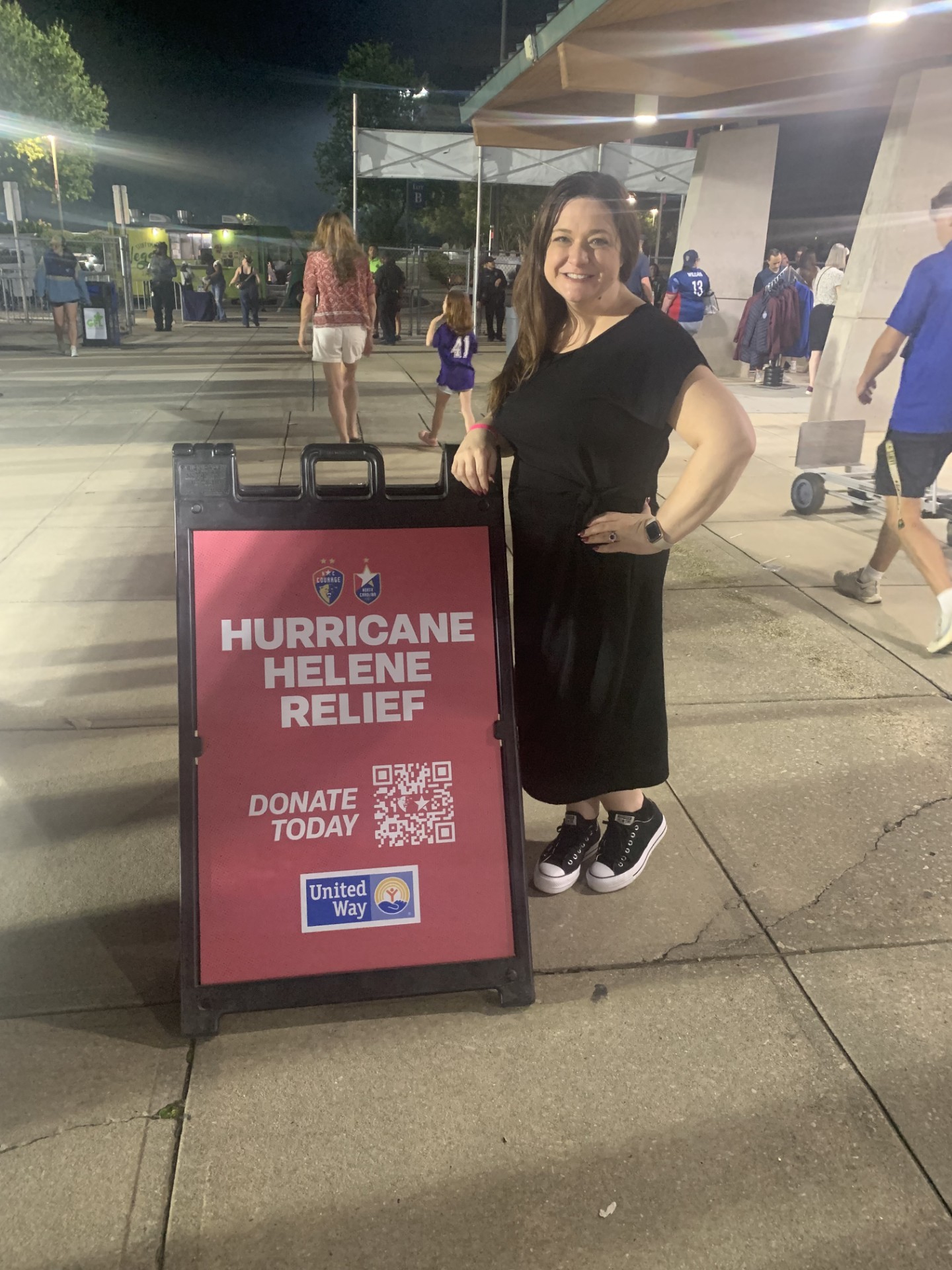 QR Code at NC Courage Game